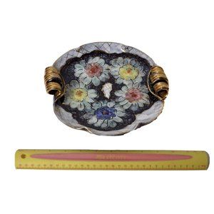 Antique Flower Dish From Italy 14-22 9" Round